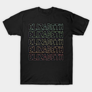 Elizabeth Name Pattern T-Shirt